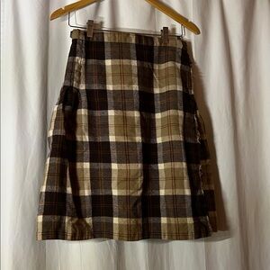 Plaid Brown and Cream Women's skirt kilt